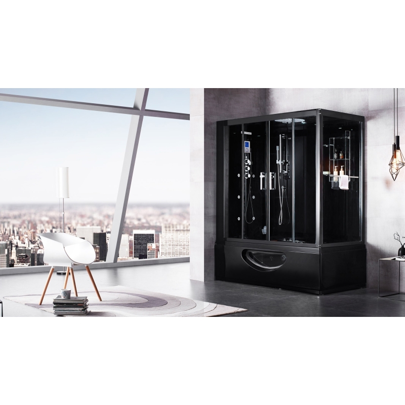 Combi Balneo douche Hammam Archipel® CBH BLACK Gauche