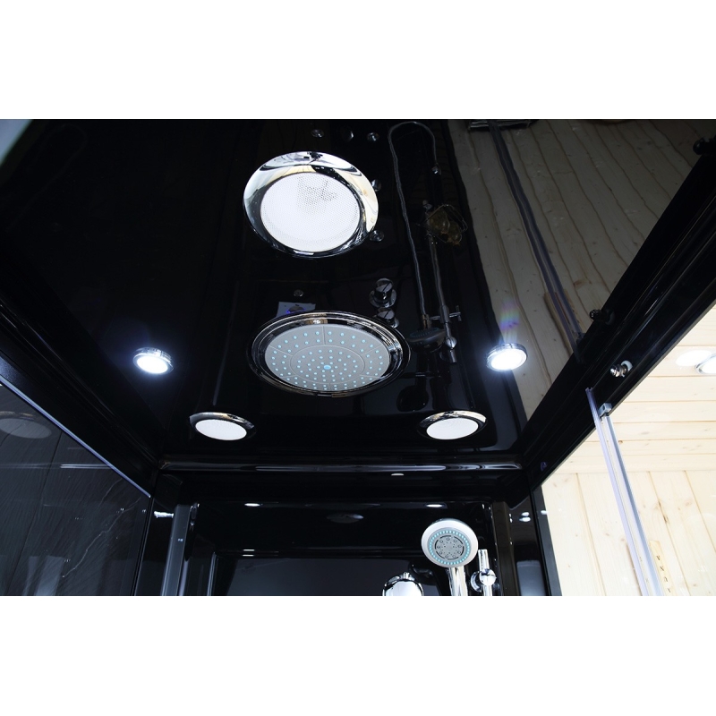 Combi Sauna Douche Hammam Boreal® SH180-D Black droite