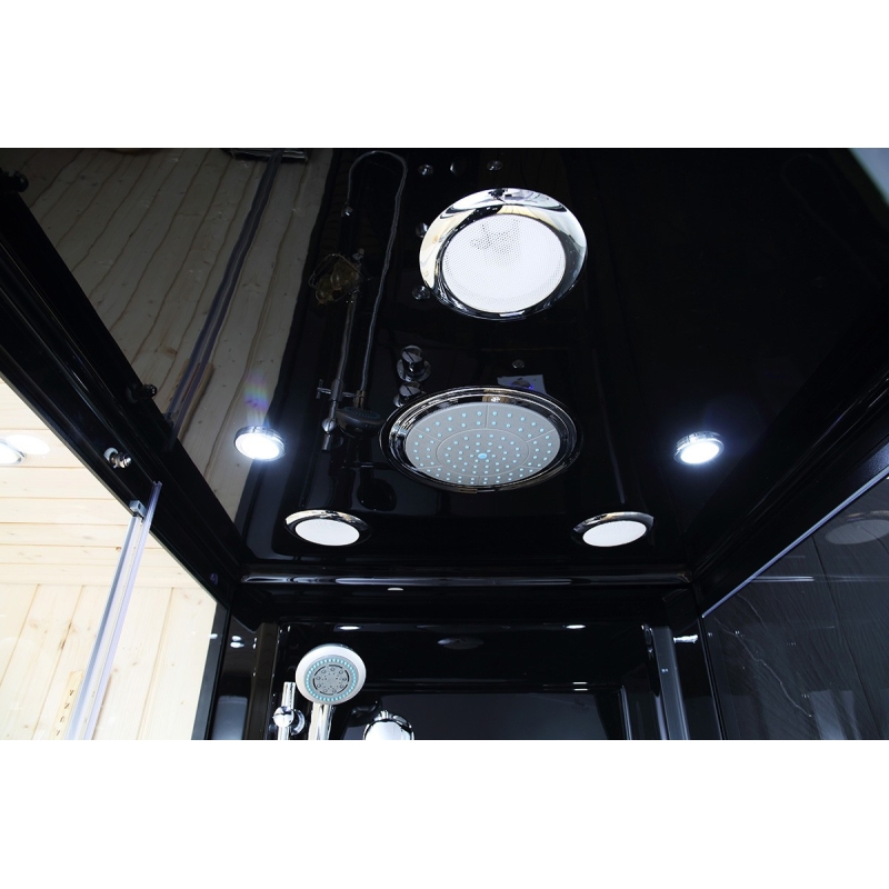 Combi Sauna Douche Hammam Boreal® SH180-G Black Gauche