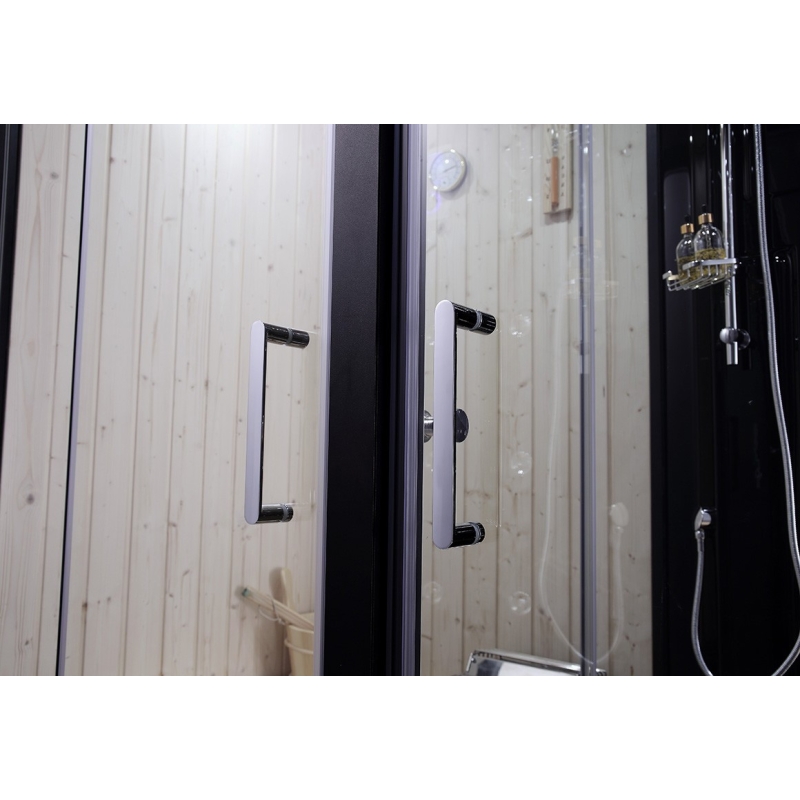 Combi Sauna Douche Hammam Boreal® SH180-G Black Gauche