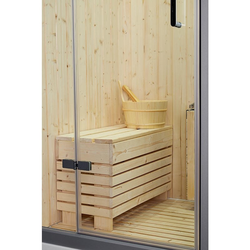 Sauna Douche Hammam Boreal® SH180-G Blanc gauche
