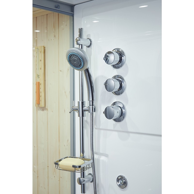 Sauna Douche Hammam Boreal® SH180-G Blanc gauche