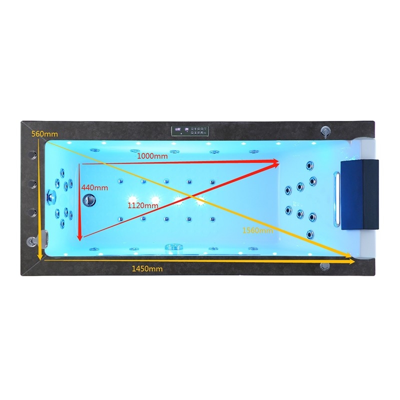 Baignoire balneo Lord Solo1 place ZELAND® 170x75 - GAUCHE