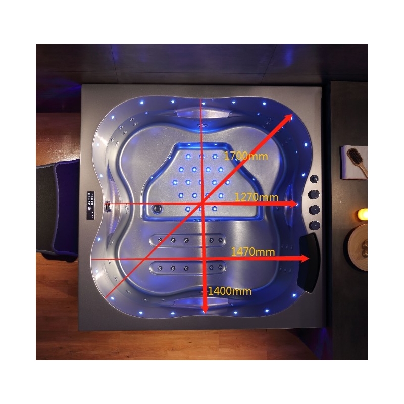 Baignoire Balnéo Archipel ELGA PRO  - Perle 160