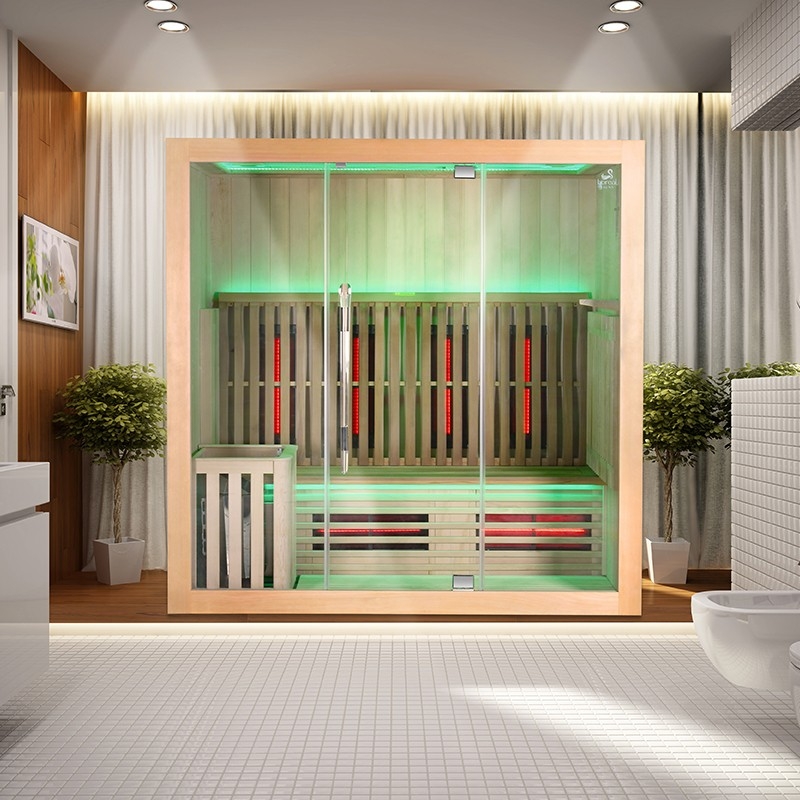 Sauna Combi Boreal® Elégance 4 - 200x125 Infrarouge + Vapeur