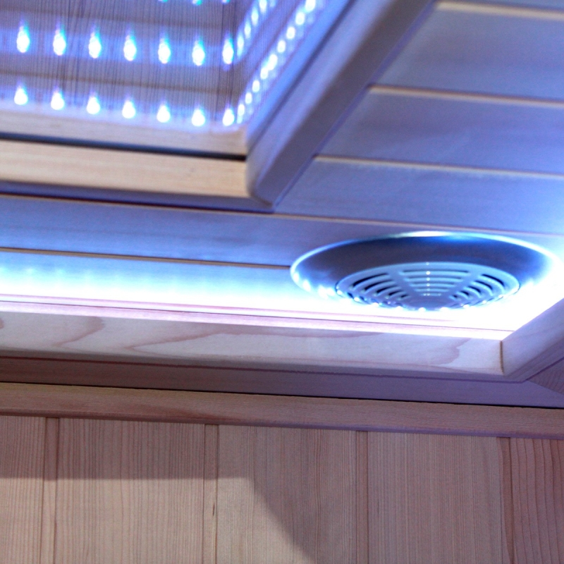 Sauna infrarouge Boreal® JAZZ DUO - 2 fauteuils inclinables à spectre complet 150x180 cm