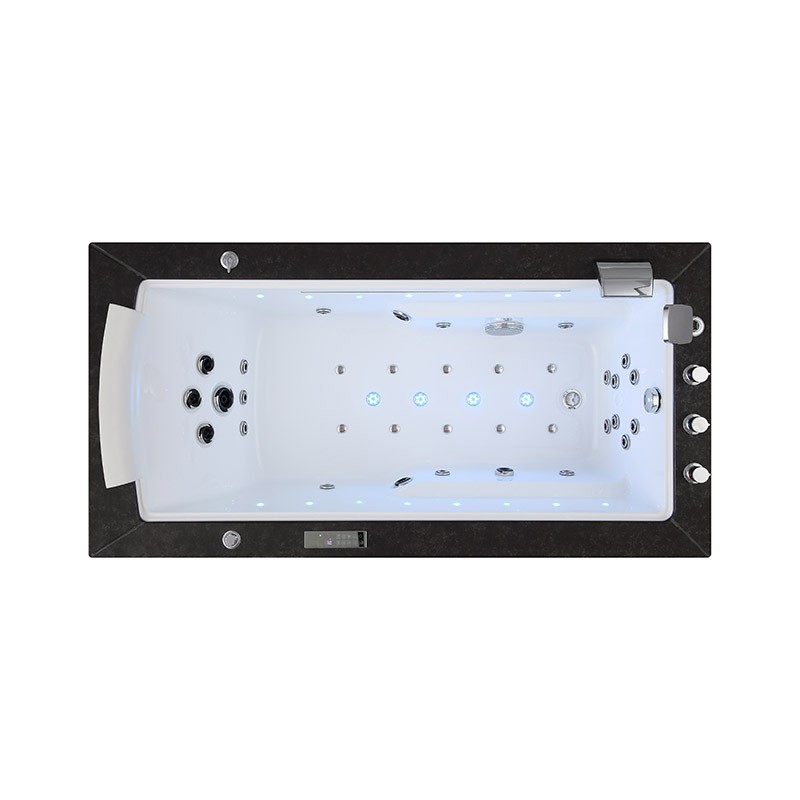 Baignoire Balnéo LORD SOLO MAX Black DROITE - 1 Place ARCHIPEL® 180X90