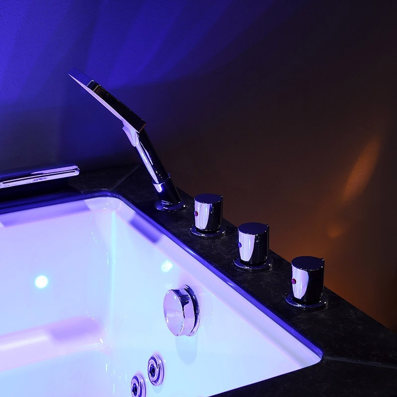 Baignoire Balnéo LORD SOLO MAX Black DROITE - 1 Place ARCHIPEL® 180X90