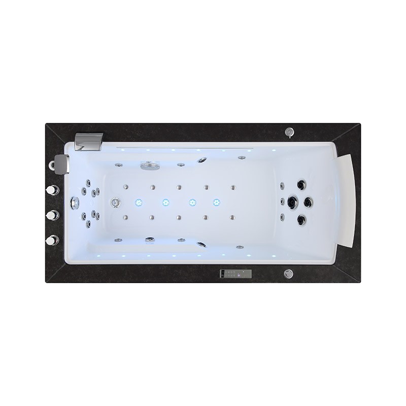 Baignoire Balnéo LORD SOLO MAX Black GAUCHE - 1 Place ARCHIPEL® 180X90