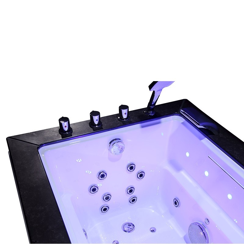 Baignoire Balnéo LORD SOLO MAX Black GAUCHE - 1 Place ARCHIPEL® 180X90