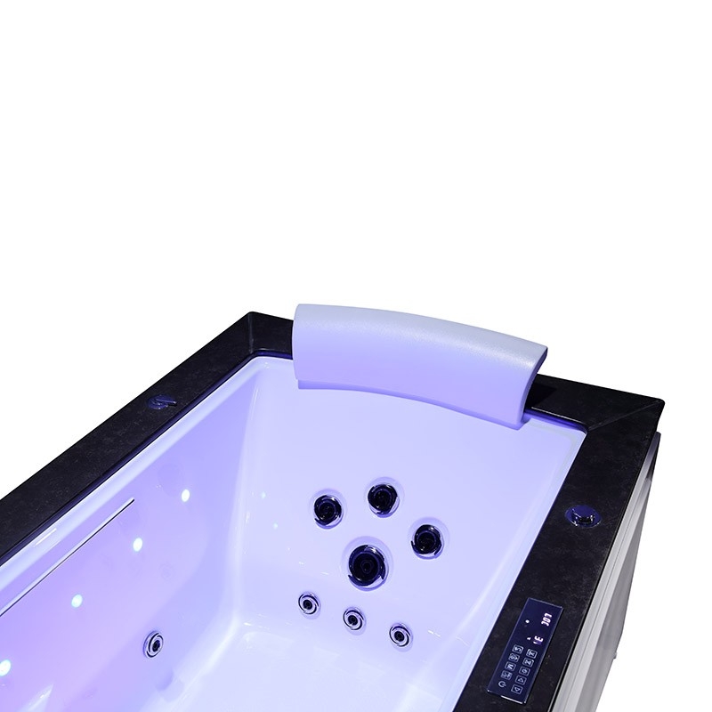 Baignoire Balnéo LORD SOLO MAX Black GAUCHE - 1 Place ARCHIPEL® 180X90