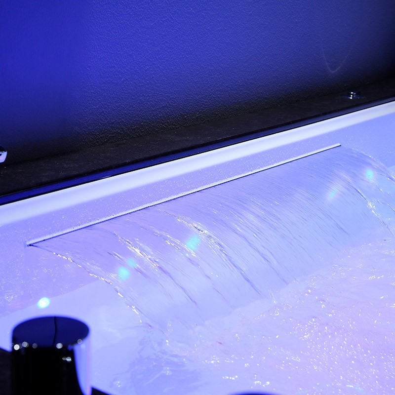 Baignoire Balnéo LORD SOLO MAX Black GAUCHE - 1 Place ARCHIPEL® 180X90