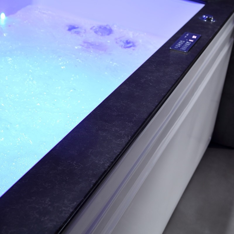 Baignoire Balnéo LORD SOLO MAX Black GAUCHE - 1 Place ARCHIPEL® 180X90