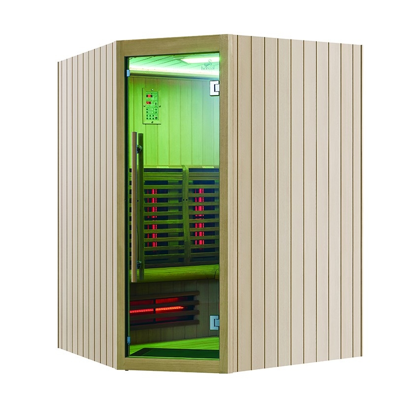 Sauna Infrarouge Boreal® 150C d'Angle à Spectre Complet