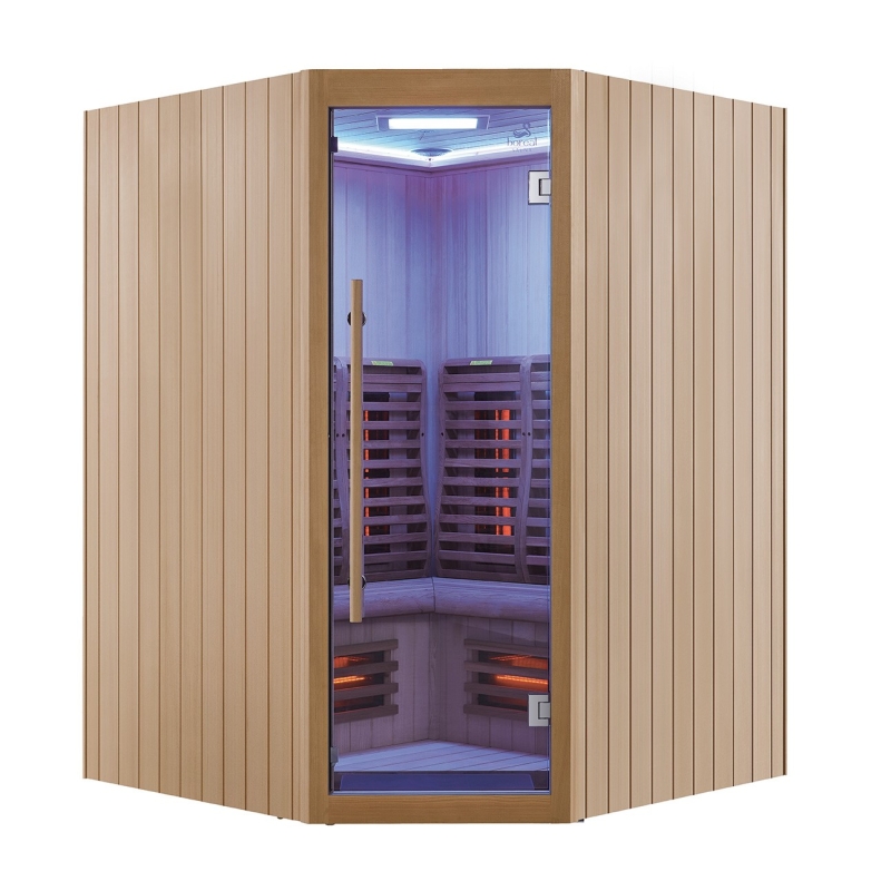 Sauna Infrarouge Boreal® Signature 150C d'Angle à Spectre Complet
