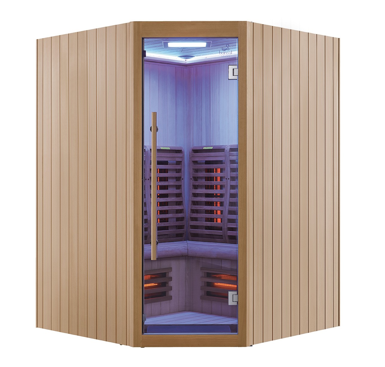 Sauna Infrarouge Boreal® Signature 150C d'Angle à Spectre Complet