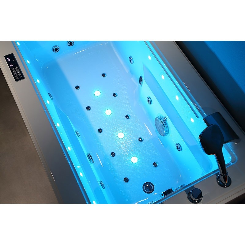 Baignoire balneo LORD SOLO MAX BLANC 1 place ARCHIPEL® 180X90 - DROITE