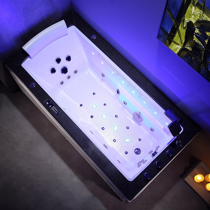 Baignoire Balnéo LORD SOLO MAX Black DROITE - 1 Place ARCHIPEL® 180X90