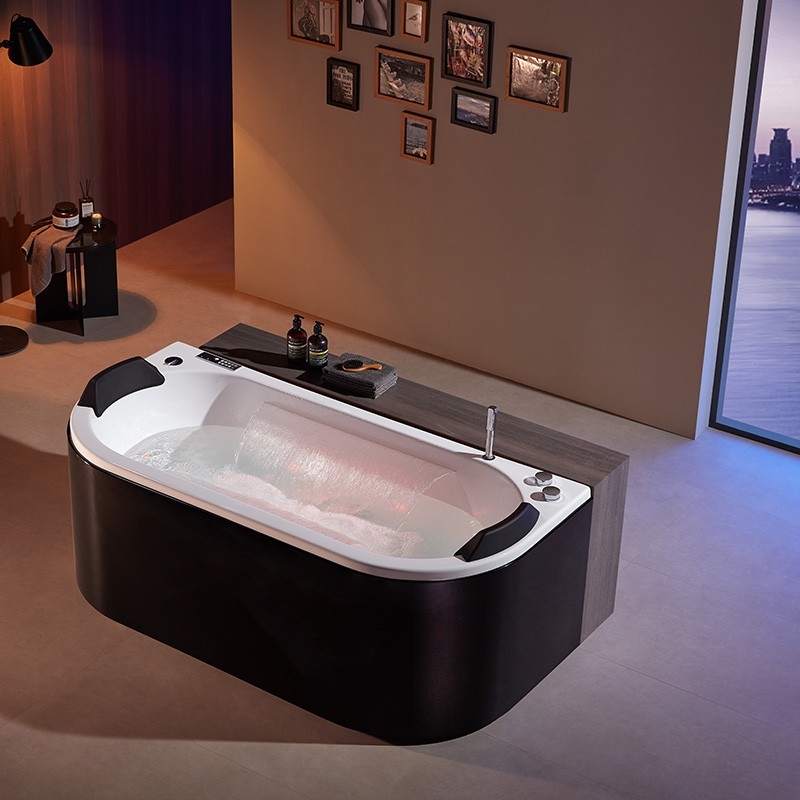 Baignoire balneo NEO BLACK 1 place ARCHIPEL® 180x80