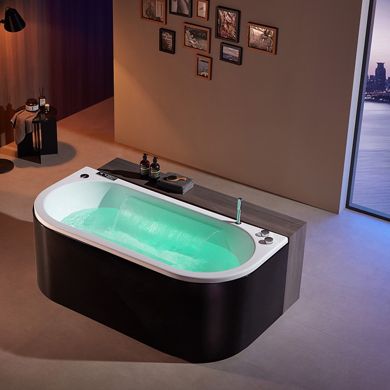 Baignoire balneo NEO BLACK 1 place ARCHIPEL® 180x80