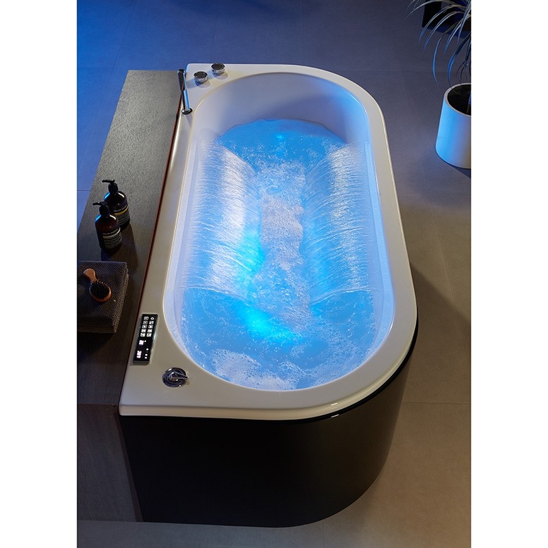 Baignoire balneo NEO BLACK 1 place ARCHIPEL® 180x80