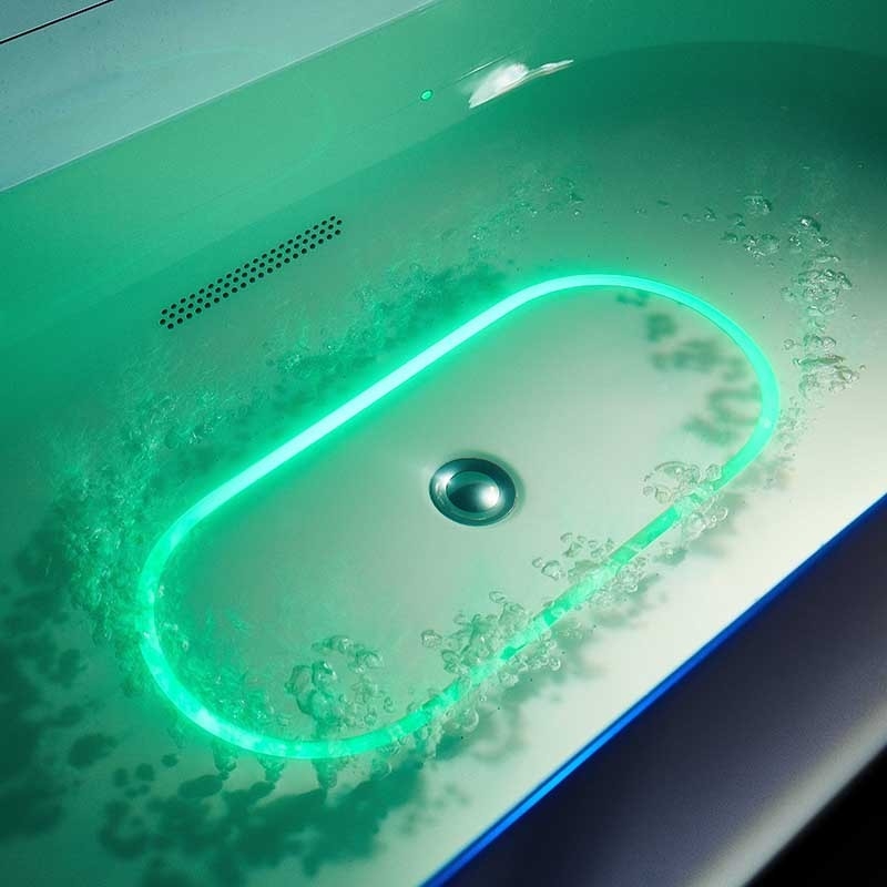 Baignoire balneo NEO BLACK 1 place ARCHIPEL® 180x80