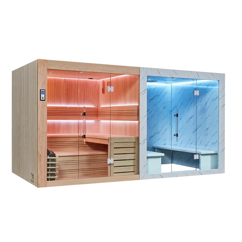 Combi Sauna Hammam BOREAL® SEQUOIA 4X2 mètres