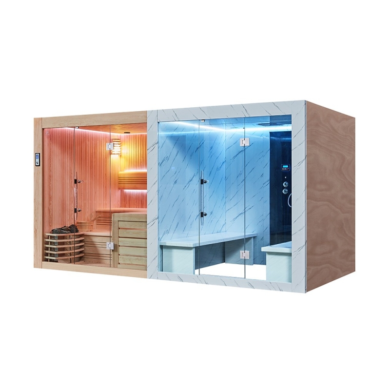 Combi Sauna Hammam BOREAL® SEQUOIA 4X2 mètres