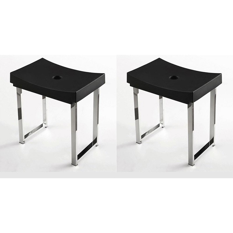 2 sièges en polyuréthane Noir