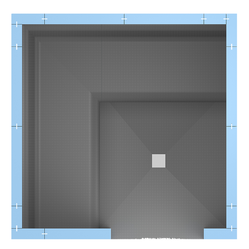 Kit Hammam à Carreler RIAD 4 - 170*170 cm- 4 places