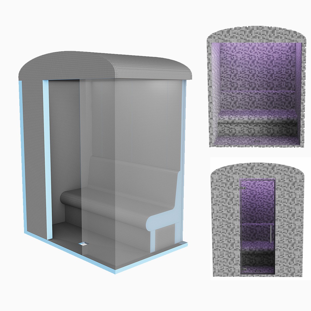 Kit Hammam à Carreler RIAD 3 - 180*120 cm- 4 places