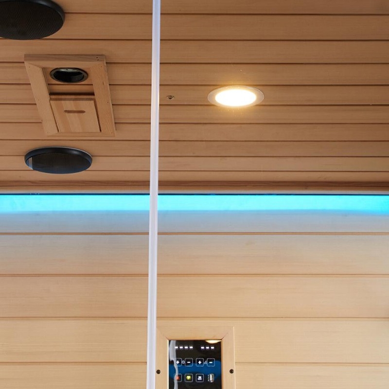 Combi Sauna Infrarouge Douche Hammam Boreal® IR-H-220G - gauche