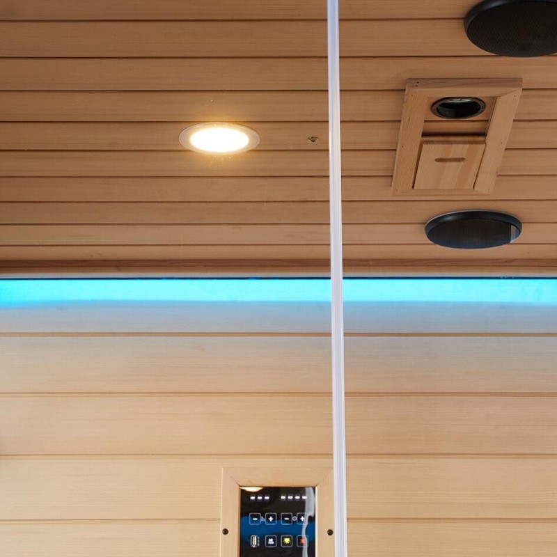 Combi Sauna Infrarouge Douche Hammam Boreal® IR-H-220D - droite