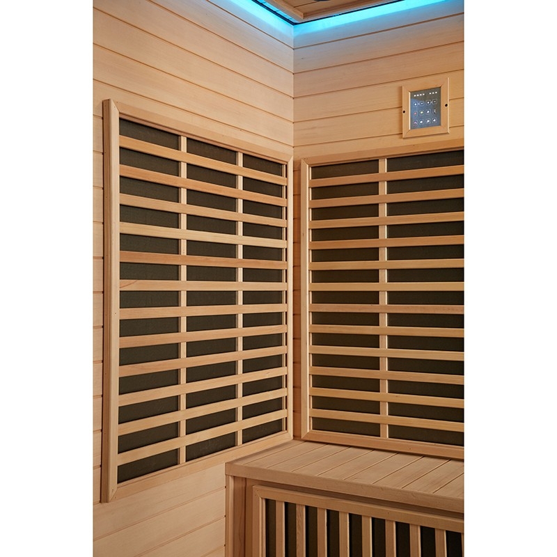 Combi Sauna Infrarouge Douche Hammam Boreal® IR-H-220G BLACK - gauche