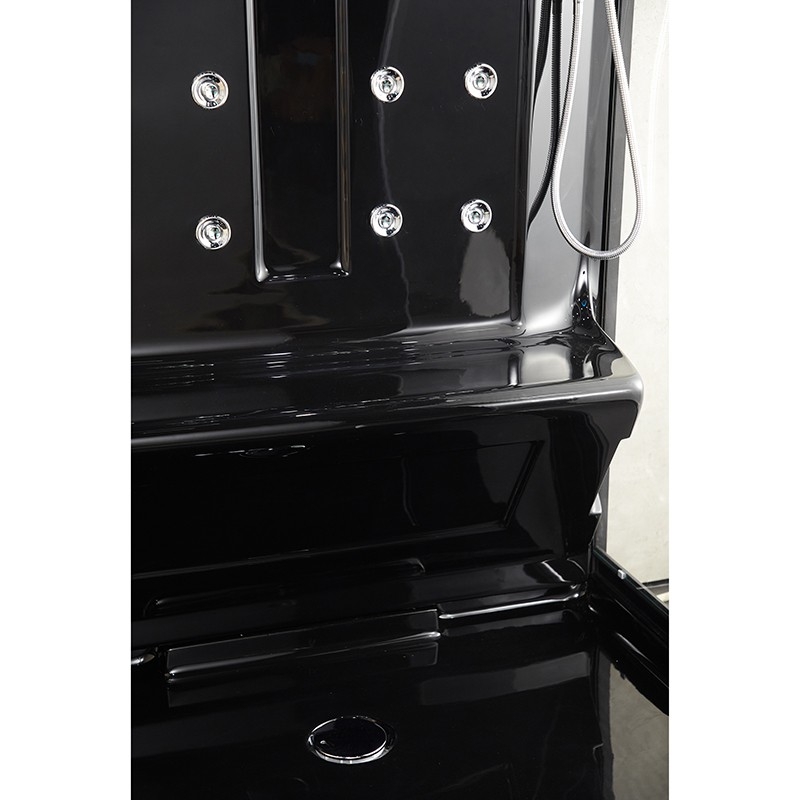 Combi Sauna Infrarouge Douche Hammam Boreal® IR-H-220G BLACK - gauche