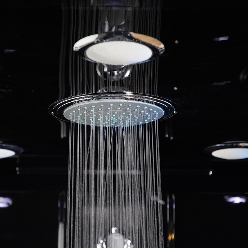 Combi Sauna Infrarouge Douche Hammam Boreal® IR-H-220G BLACK - gauche