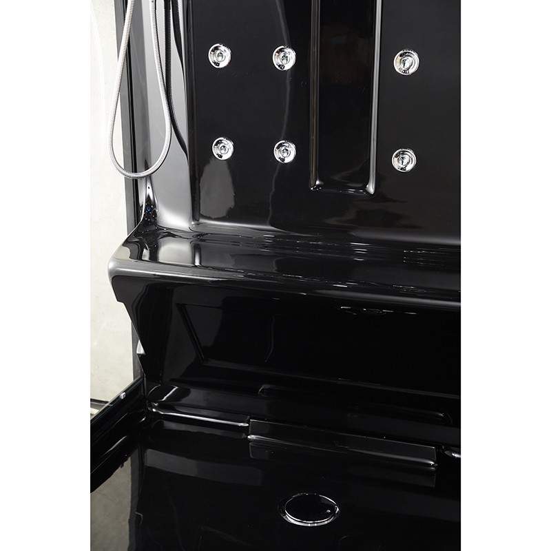 Combi Sauna Infrarouge Douche Hammam Boreal® IR-H-220G BLACK - gauche