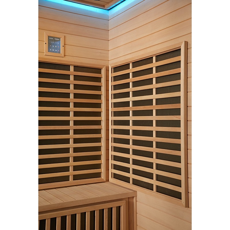 Combi Sauna Infrarouge Douche Hammam Boreal® IR-H-220G BLACK - gauche