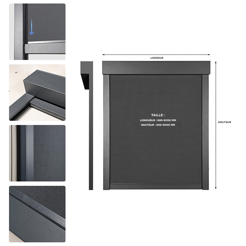 Pergola Bioclimatique Aluminium motorisée 3x4m - François Roger® -  gris anthracite, 12m