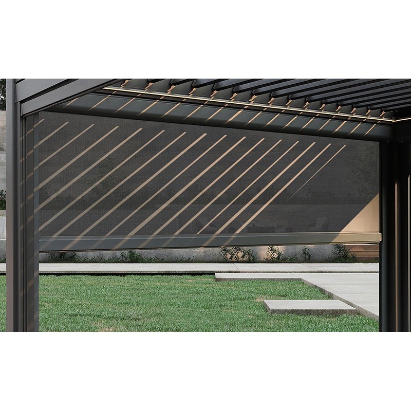 Pergola Bioclimatique Aluminium motorisée 3x4m - François Roger® -  gris anthracite, 12m