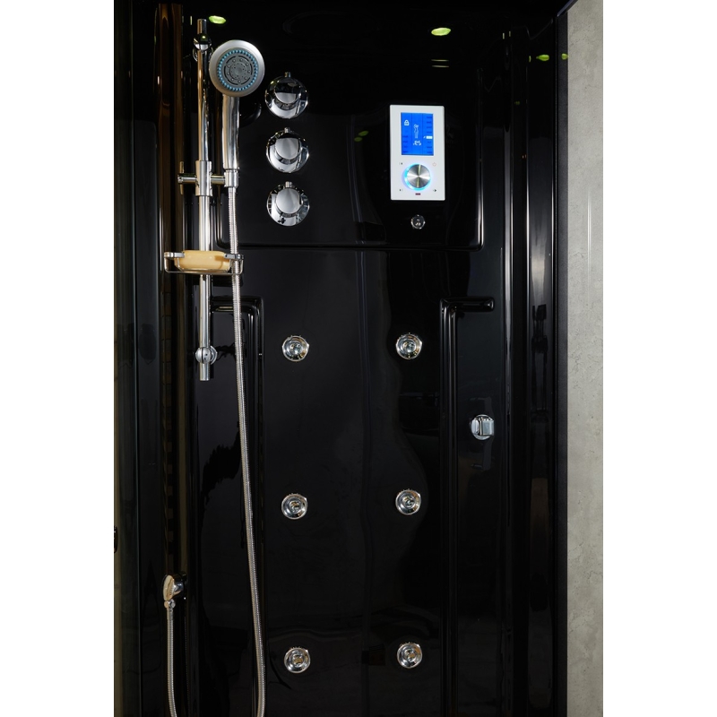 Combi Sauna Douche Hammam Boreal® SH180-D Black droite