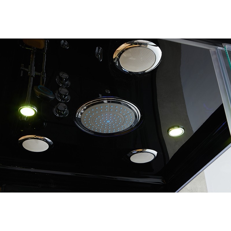 Combi Sauna Douche Hammam Boreal® SH180-D Black droite