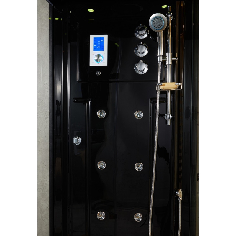 Combi Sauna Infrarouge Douche Hammam Boreal® IRH-180D - Droite