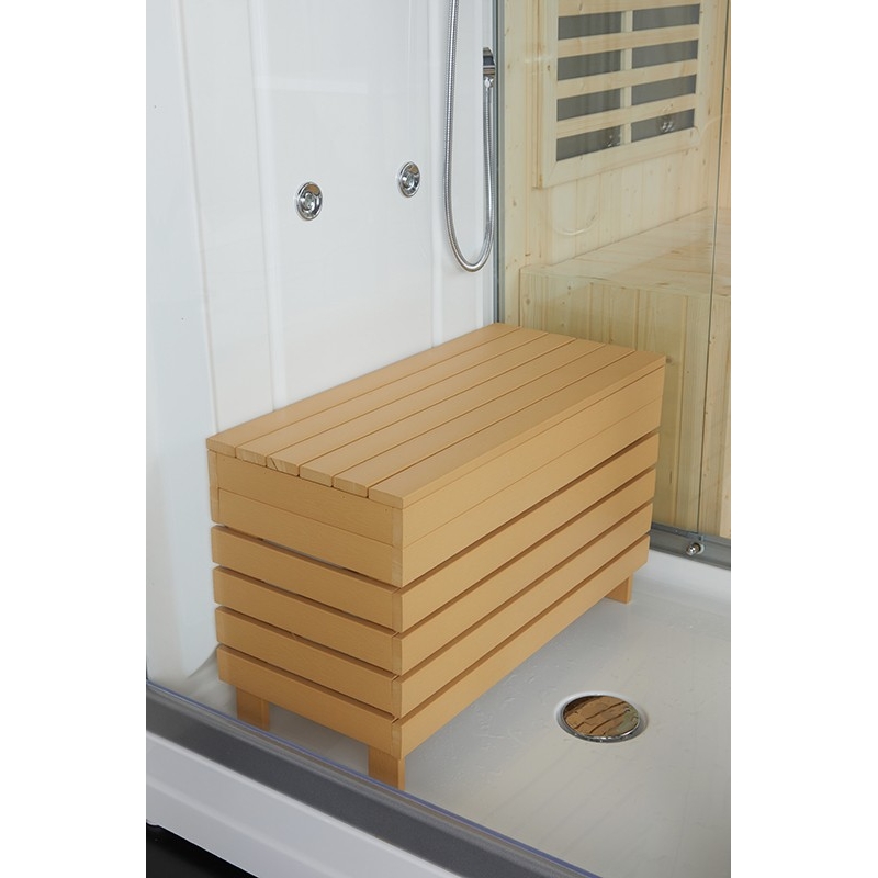 Combi Sauna Infrarouge Douche Hammam Boreal® IRH-180D - Droite