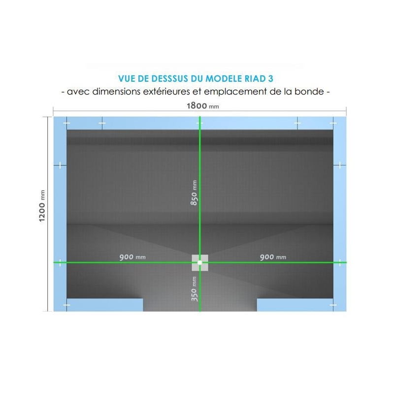 Kit Hammam à Carreler RIAD 3 - 180*120 cm- 4 places