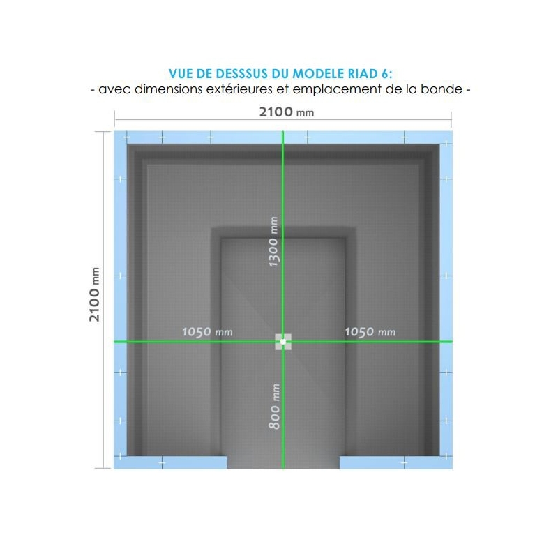 Kit Hammam à Carreler RIAD 6 - 210*210 cm- 4 places