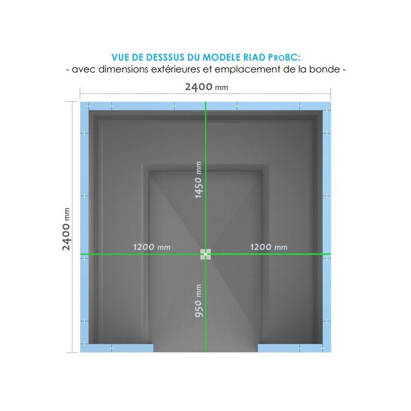 Kit Hammam à Carreler RIAD PRO8C - 240*240 cm- 8 places
