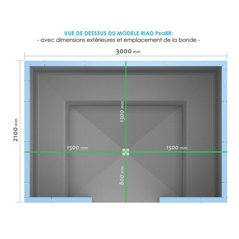 Kit Hammam à Carreler RIAD PRO8R - 300*210 cm- 8 places