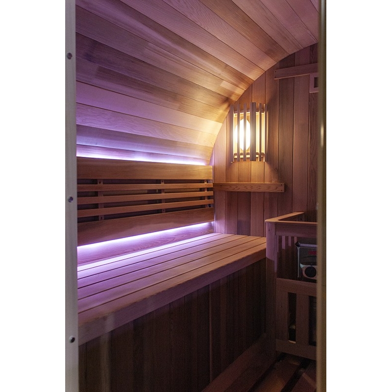 Sauna extérieur en Cèdre rouge Boreal® TRC - Tonneau Barrel 180 * 180