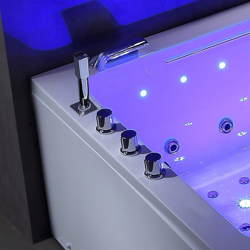 BAIGNOIRE BALNEO LORD DUO BLANC 2 PLACES ARCHIPEL® 185X120 - GAUCHE